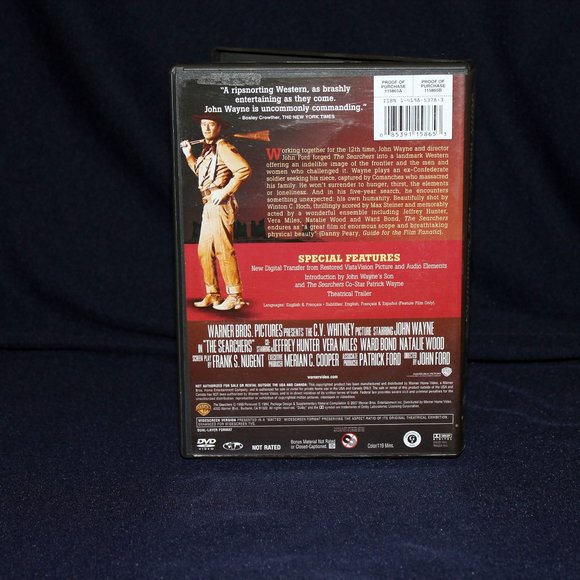 The Searchers DVD from the Warner Bros. John Wayne Collection - Picture 2 of 5